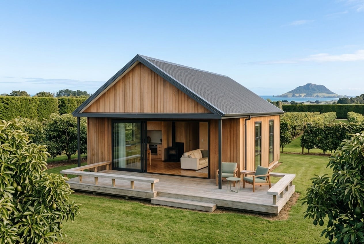 Kōwhai 60 shown in a Bay of Plenty setting