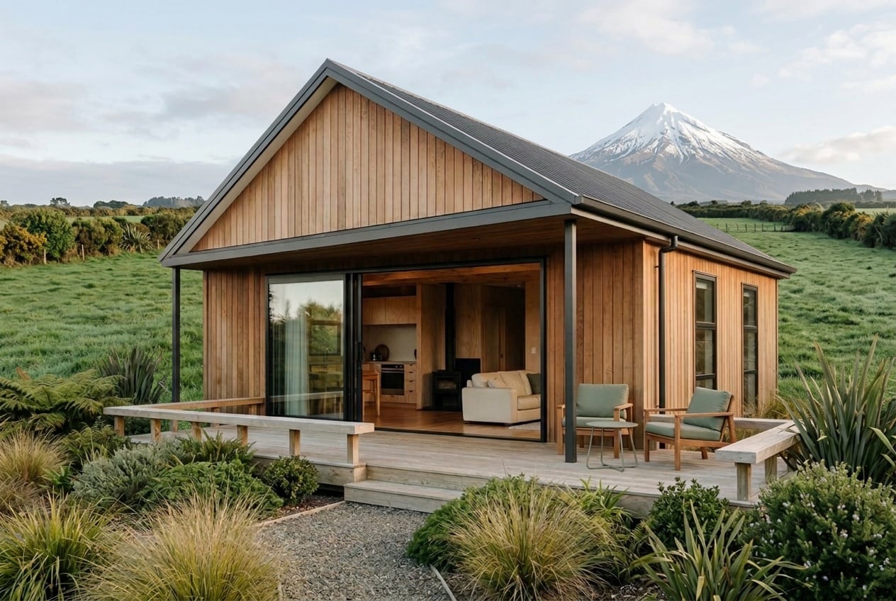 Kōwhai 60 shown in a Taranaki setting